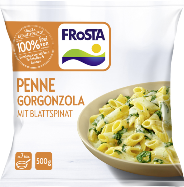 Frosta Penne Gorgonzola mit Blattspinat 500g Frosta Penne Gorgonzola mit Blattspinat 500g