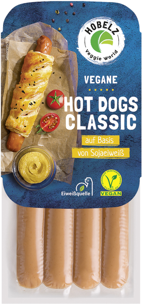 Hobelz Vegane Hot Dogs Classic 4x50g Hobelz Vegane Hot Dogs Classic 4x50g