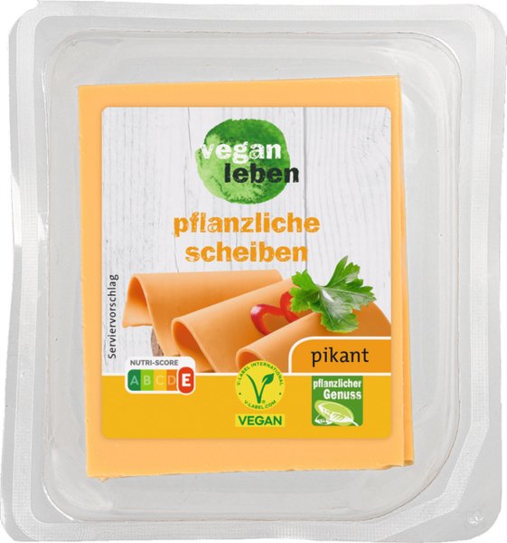 vegan leben pflanzliche Scheiben pikant 75g