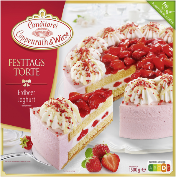 Conditorei Coppenrath & Wiese Festtagstorte Erdbeer-Joghurt 1500g Conditorei Coppenrath & Wiese Festtagstorte Erdbeer-Joghurt 1500g