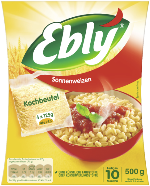 Ebly Sonnenweizen Kochbeutel 10 Minuten 4x125g Ebly Sonnenweizen Kochbeutel 10 Minuten 4x125g