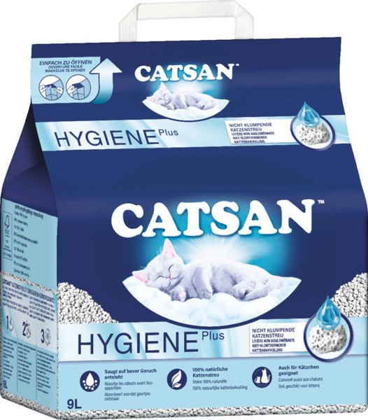 Catsan Hygiene Plus Katzenstreu 9l