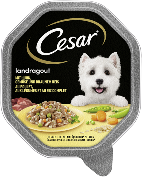 Cesar Landragout Huhn, Gemüse und braunem Reis 150g Cesar Landragout Huhn, Gemüse und braunem Reis 150g