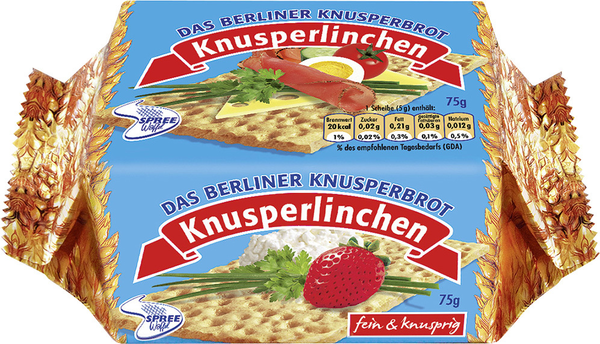 Das Berliner Knusperbrot Knusperlinchen 75g Das Berliner Knusperbrot Knusperlinchen 75g