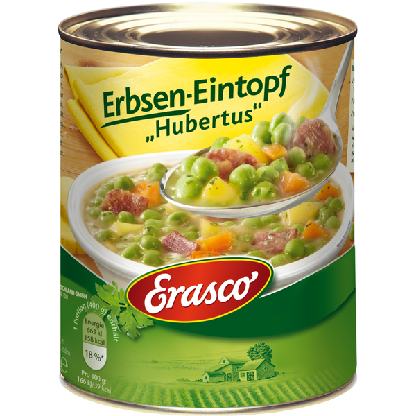 Erasco Erbsen-Eintopf Hubertus 800g Erasco Erbsen-Eintopf Hubertus 800g