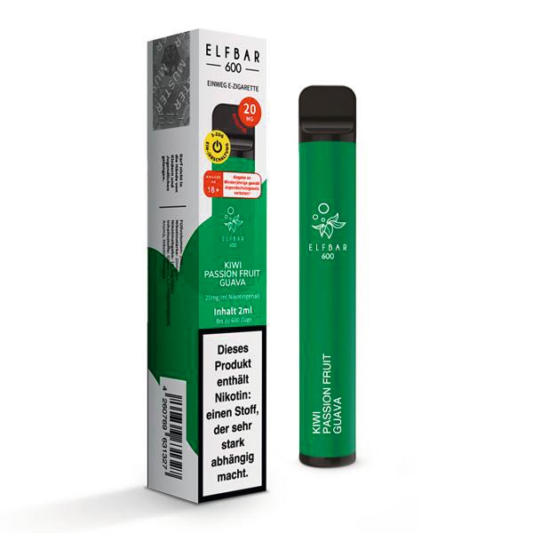 Elfbar 600 Kiwi Passion Fruit Guava 20mg/ml Elfbar 600 Kiwi Passion Fruit Guava 20mg/ml