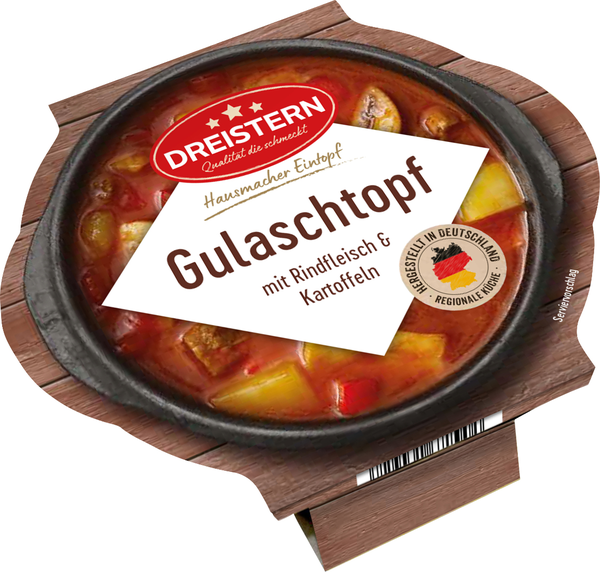Dreistern Gulaschsuppe mit Kartoffeln 400g Dreistern Gulaschsuppe mit Kartoffeln 400g