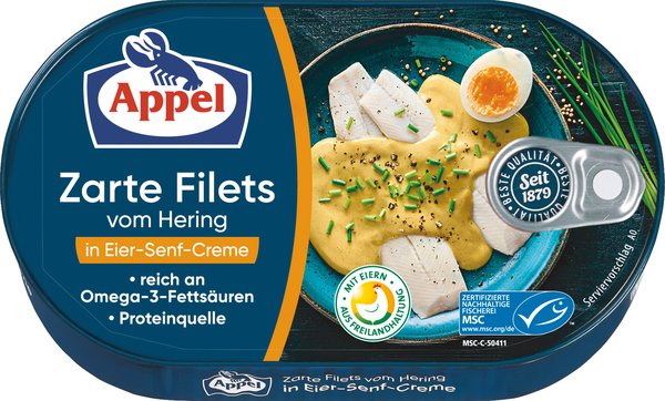 Appel Heringsfilets Eier-Senf-Creme 200g Appel Heringsfilets Eier-Senf-Creme 200g