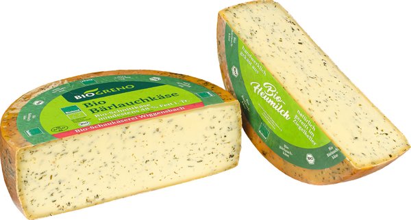 Biogreno Bärlauchkäse, Schnittkäse, 48% Fett i. Tr. Biogreno Bärlauchkäse, Schnittkäse, 48% Fett i. Tr.