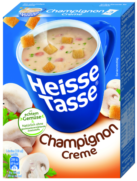 Heisse Tasse Champignon-Creme ergibt 3x150ml Heisse Tasse Champignon-Creme ergibt 3x150ml
