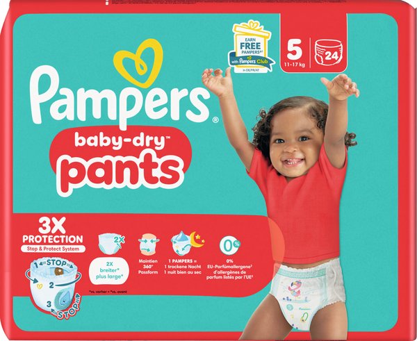 Pampers Baby Dry Pants Windeln Gr.5 Junior 24 Stück Pampers Baby Dry Pants Windeln Gr.5 Junior 24 Stück