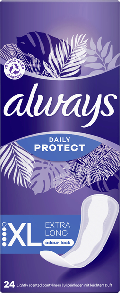 Always Daily Slipeinlagen Protect Extra Long 24 Stück Always Daily Slipeinlagen Protect Extra Long 24 Stück