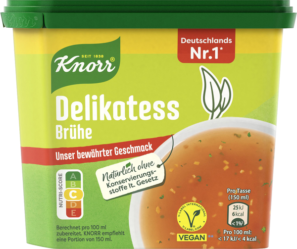 Knorr Delikatess Brühe ergibt 16l