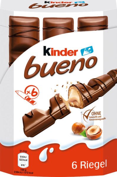 Kinder Bueno 6 Stück 129g