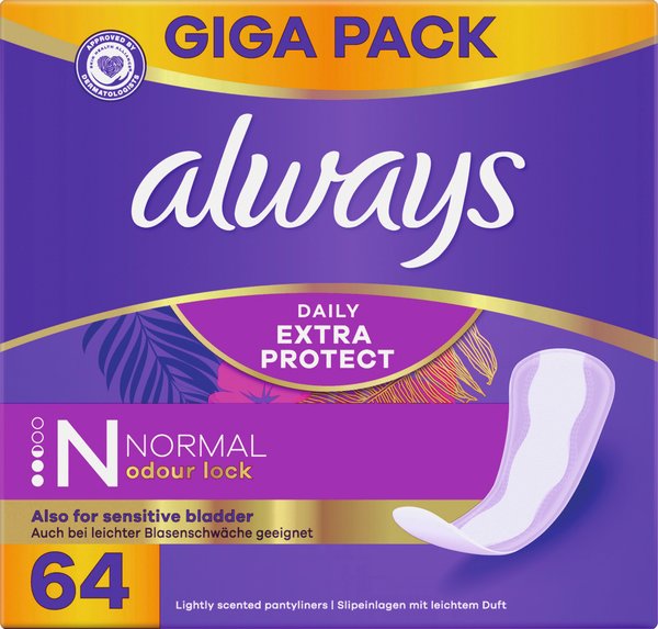 Always Daily Slipeinlagen Protect Normal 64 Stück