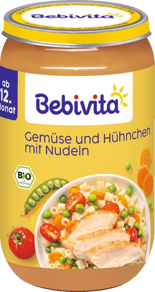 Bebivita Gemüse und Hühnchen mit Nudeln 250g