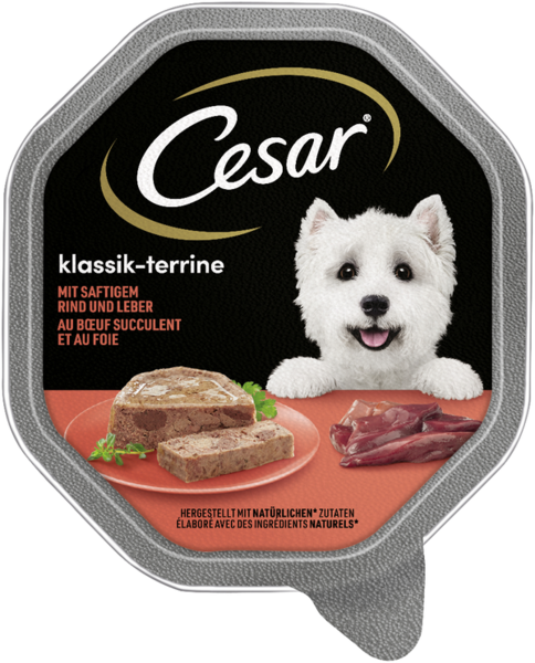 Cesar Schale Klassik-Terrine mit Rind und Leber 150g Cesar Schale Klassik-Terrine mit Rind und Leber 150g