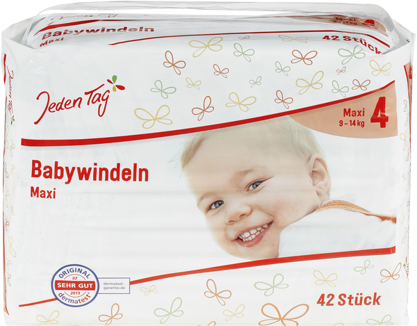 Jeden Tag Babywindeln Maxi Gr. 4 42 Stück Jeden Tag Babywindeln Maxi Gr. 4 42 Stück