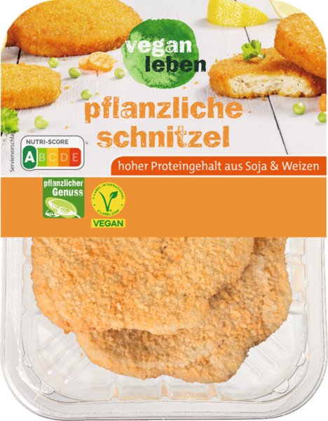 vegan leben pflanzliche Schnitzel 200g