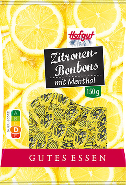 Hofgut Zitronen-Menthol-Bonbons 150g Hofgut Zitronen-Menthol-Bonbons 150g