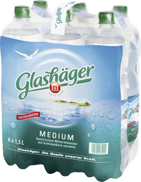 Glashäger Mineralwasser Medium 6/1,5l Glashäger Mineralwasser Medium 6/1,5l