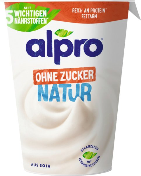 Alpro Soja Joghurtalternative Natur ohne Zucker 400g