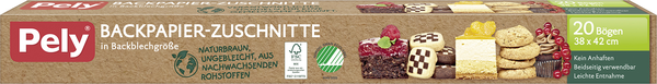 Pely Back & Snack-Papier Zuschnitte 20 Stück