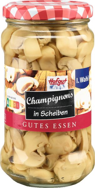 Hofgut Champignons I. Wahl in Scheiben 314ml