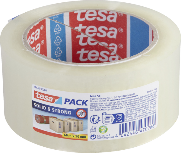 tesapack Solid & Strong transparent 66m x 50mm