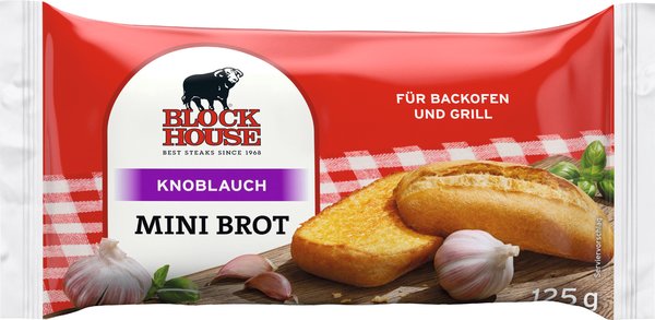 Block House Mini Brot Knoblauch 125g Block House Mini Brot Knoblauch 125g