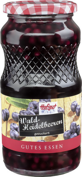 Hofgut Waldheidelbeeren gezuckert 580ml Hofgut Waldheidelbeeren gezuckert 580ml
