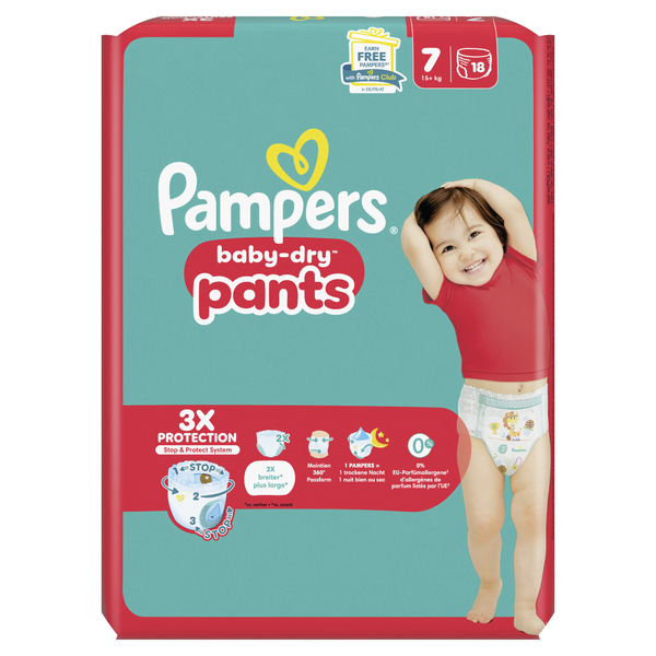 Pampers Baby Dry Pants Windeln Gr.7 Extra Large 18 Stück Pampers Baby Dry Pants Windeln Gr.7 Extra Large 18 Stück