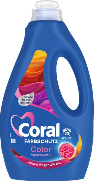 Coral Flüssigwaschmittel Optimal Color 23 Waschladungen Coral Flüssigwaschmittel Optimal Color 23 Waschladungen