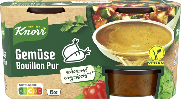 Knorr Bouillon Pur Gemüse 6 Stück Knorr Bouillon Pur Gemüse 6 Stück