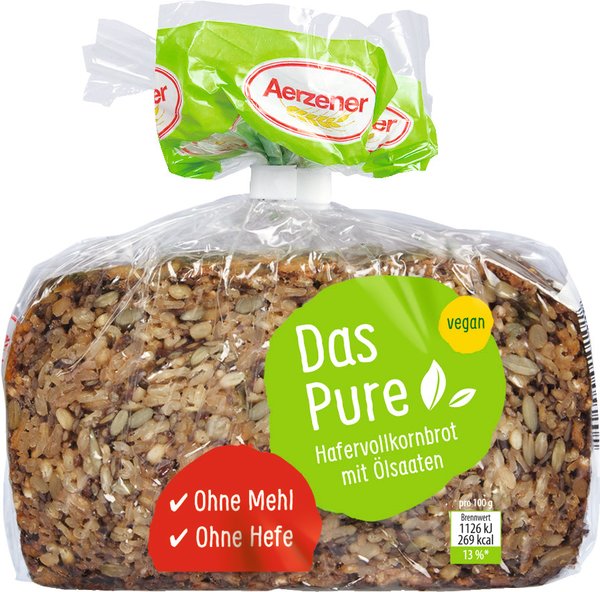Aerzener Das Pure Hafervollkornbrot mit Ölsaaten 400g Aerzener Das Pure Hafervollkornbrot mit Ölsaaten 400g