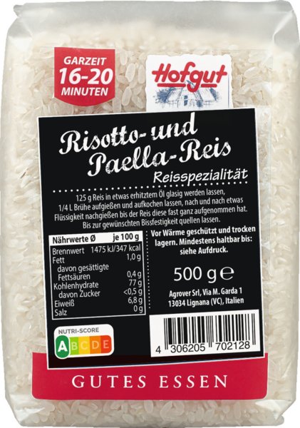 Hofgut Risotto- und Paella-Reis 500g Hofgut Risotto- und Paella-Reis 500g