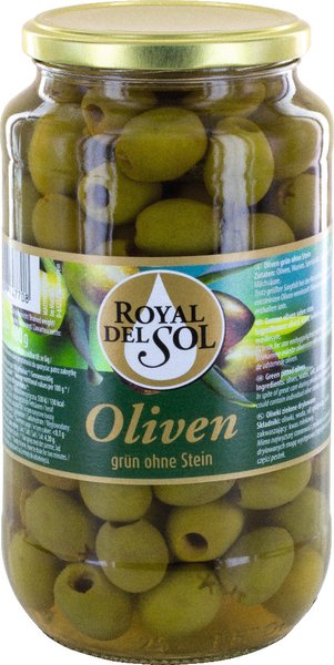 Royal del Sol Oliven grün ohne Stein 900g