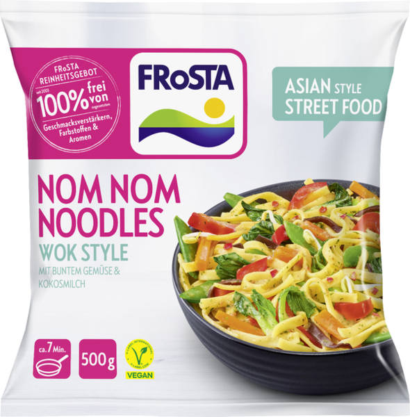 Frosta Nom Nom Noodles Wok Style 500g Frosta Nom Nom Noodles Wok Style 500g