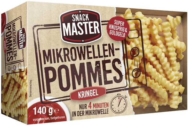 Snackmaster Mikrowellen-Pommes Kringel 140g Snackmaster Mikrowellen-Pommes Kringel 140g