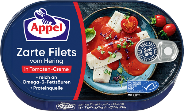 Appel Heringsfilets in Tomaten-Creme 200 g