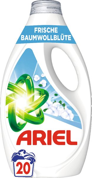 Ariel Vollwaschmittel Flüssig Frische Baumwollblüte 20 Waschladungen Ariel Vollwaschmittel Flüssig Frische Baumwollblüte 20 Waschladungen
