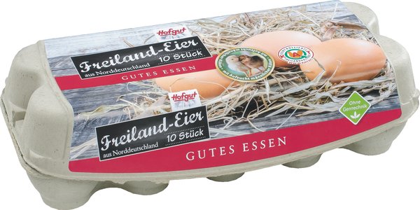 Hofgut Eier Freilandhaltung Größe M-L 10 Stück Hofgut Eier Freilandhaltung Größe M-L 10 Stück