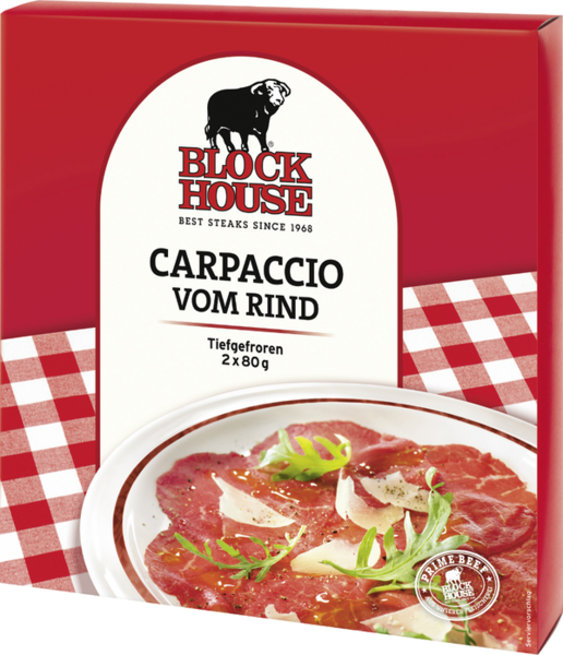 Block House Carpaccio vom Rind 2x80g
