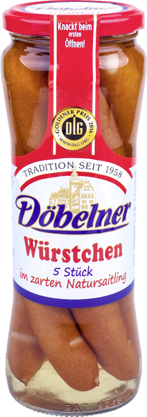 Döbelner Würstchen im Natursaitling 5 Stück 250g Döbelner Würstchen im Natursaitling 5 Stück 250g