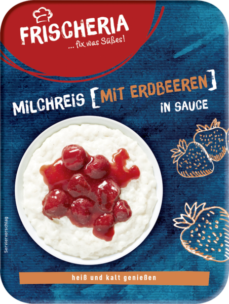 Frischeria Milchreis mit Erdbeeren in Sauce 400g Frischeria Milchreis mit Erdbeeren in Sauce 400g