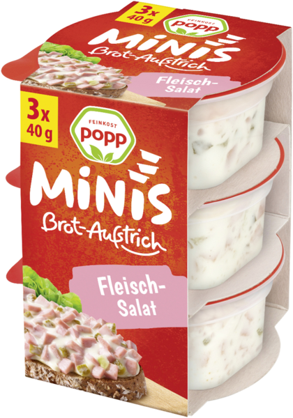 Popp Brotaufstrich Fleischsalat 3x40g