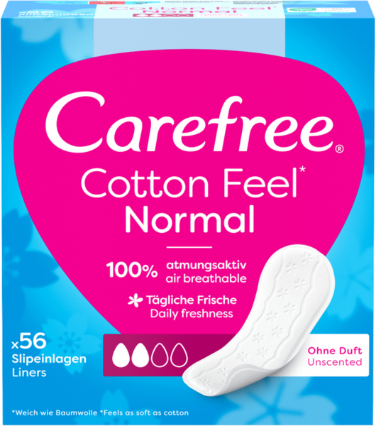 Carefree Slipeinlagen Cotton Feel Normal ohne Duft 56 Stück Carefree Slipeinlagen Cotton Feel Normal ohne Duft 56 Stück