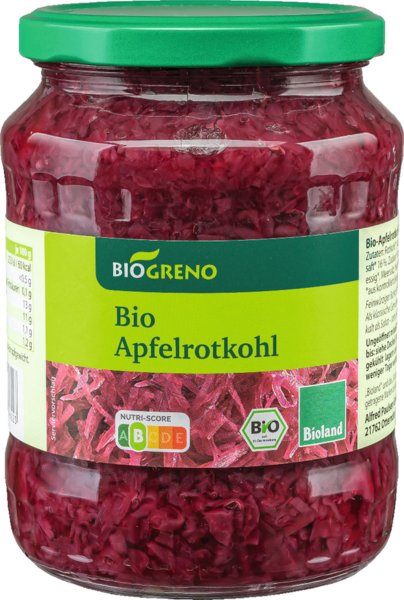 Biogreno Apfelrotkohl 720ml Biogreno Apfelrotkohl 720ml