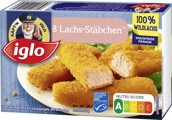 iglo 8 Lachs-Stäbchen 224g iglo 8 Lachs-Stäbchen 224g