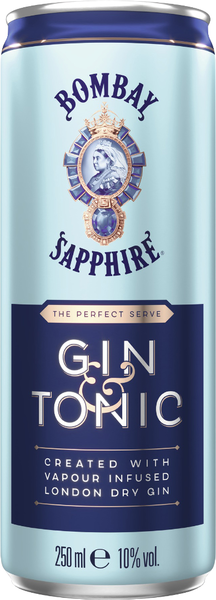 Bombay Sapphire Gin & Tonic 10% vol. 0,25l Bombay Sapphire Gin & Tonic 10% vol. 0,25l